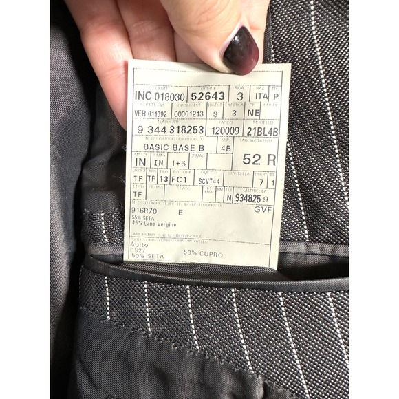 Tom Ford Charcoal Gray Pinstripe 52R Double Breasted Silk Wool Blazer 21BL4B - Picture 3 of 16